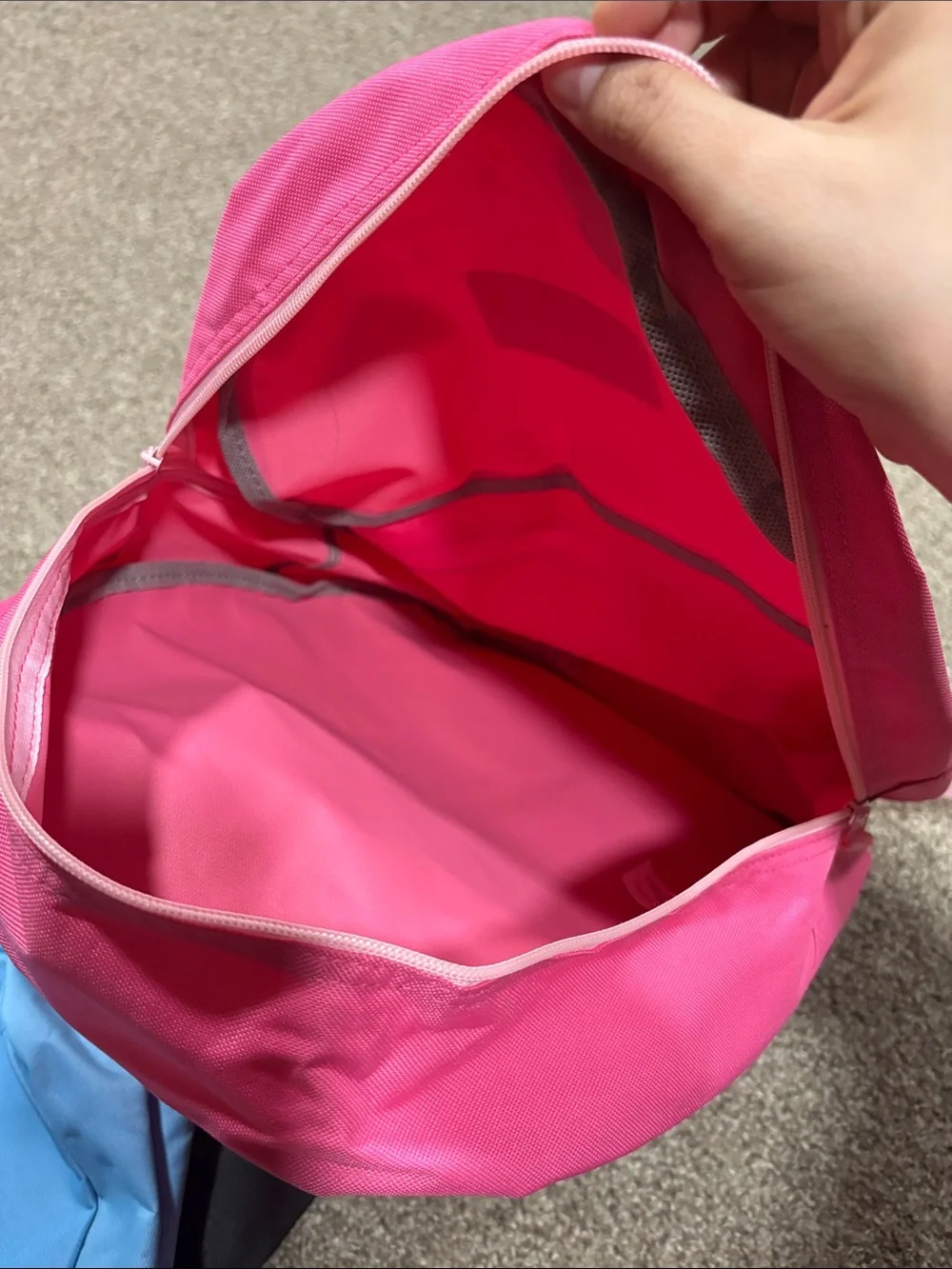 3 Classic Pink and black and blue Backpack - Lightweight Casual Daypack